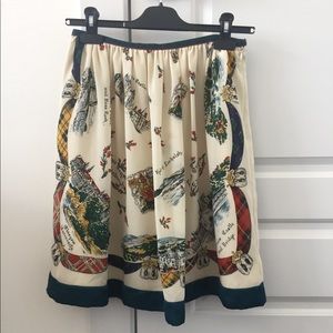 UNWORN Lois CRAYON Midi Skirt: Edinburgh prints